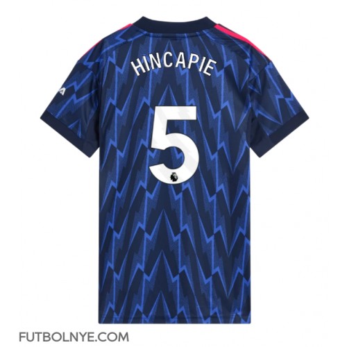 Camiseta Arsenal Piero Hincapie #5 Visitante Equipación para mujer 2025-26 manga corta
